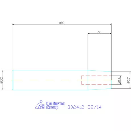 Garant Zsugorbefogó-hosszabbító 4,5° hosszbeállító csavarral 32/14 mm