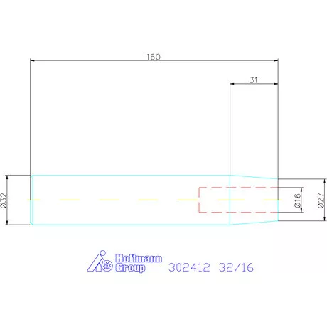 Garant Zsugorbefogó-hosszabbító 4,5° hosszbeállító csavarral 32/16 mm