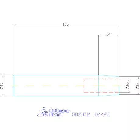 Garant Zsugorbefogó-hosszabbító 4,5° hosszbeállító csavarral 32/20 mm