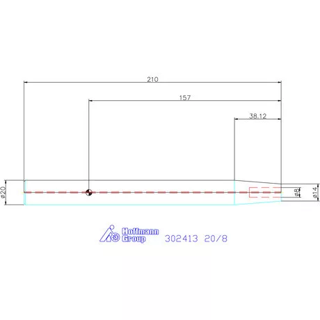 Garant Zsugorbefogó-hosszabbító 4,5° hosszbeállító csavar nélkül 20/8 mm