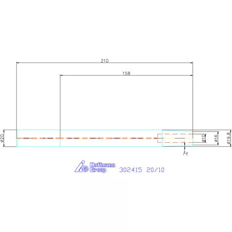 Garant Zsugorbefogó hosszabbító 3°, rezgéscsillapított 20/10 mm