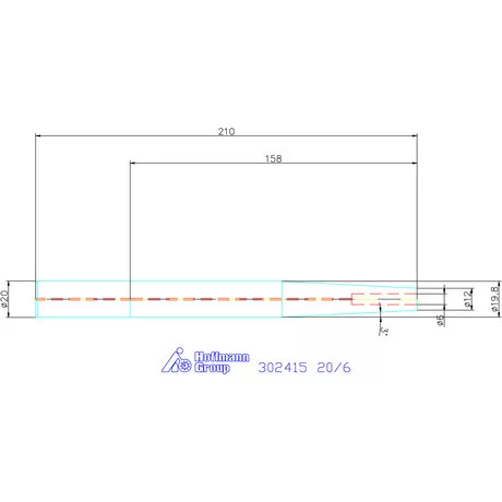 Garant Zsugorbefogó hosszabbító 3°, rezgéscsillapított 20/6 mm
