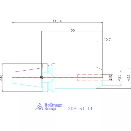 Garant Menesztőlapos befogó AD alak hűtőcsatorna furattal 10 mm