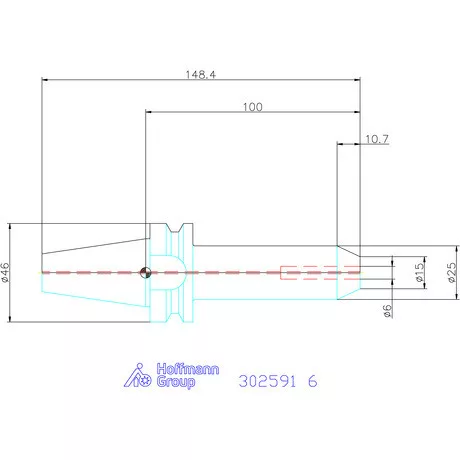 Garant Menesztőlapos befogó AD alak hűtőcsatorna furattal 6 mm