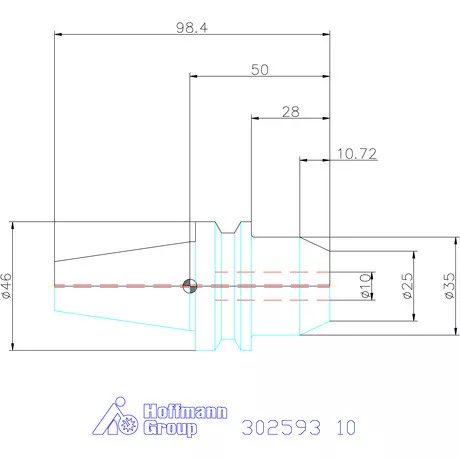 Garant Menesztőlapos befogó AD alak hűtőcsatorna furattal 10 mm