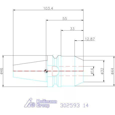 Garant Menesztőlapos befogó AD alak hűtőcsatorna furattal 14 mm