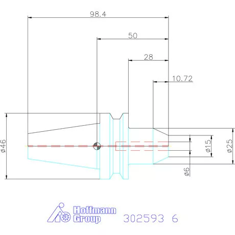 Garant Menesztőlapos befogó AD alak hűtőcsatorna furattal 6 mm