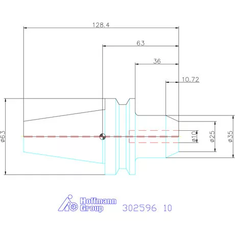 Garant Menesztőlapos befogó ADB alak hűtőcsatorna furattal 10 mm