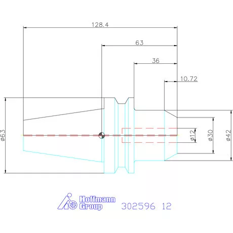 Garant Menesztőlapos befogó ADB alak hűtőcsatorna furattal 12 mm