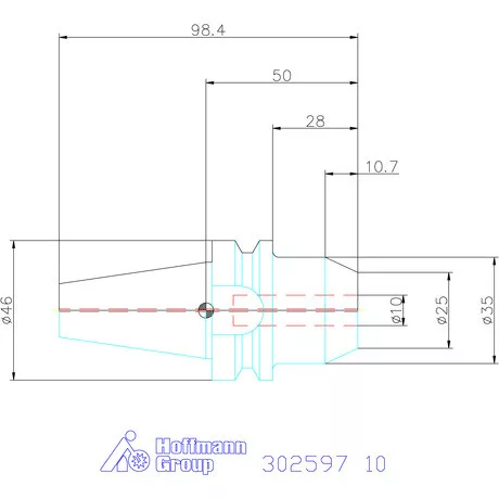 Holex Menesztőlapos befogó AD alak 10 mm