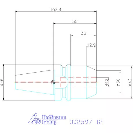 Holex Menesztőlapos befogó AD alak 12 mm