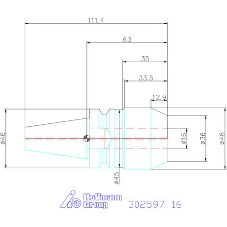 Holex Menesztőlapos befogó AD alak 16 mm