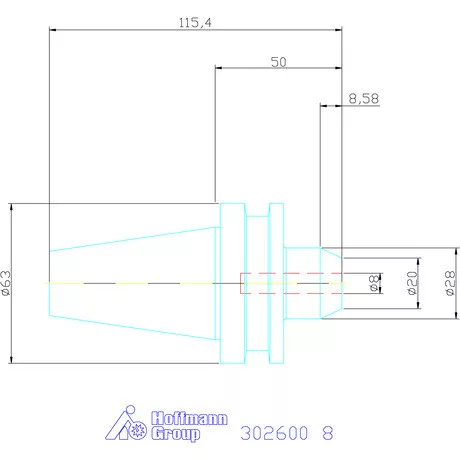 Eroglu Menesztőlapos befogó ADB alak 8 mm