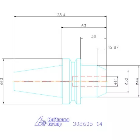 Eroglu Menesztőlapos befogó ADB alak hűtőcsatornával 14 mm
