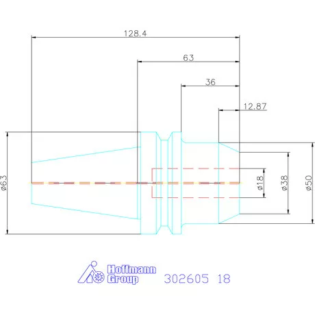 Eroglu Menesztőlapos befogó ADB alak hűtőcsatornával 18 mm