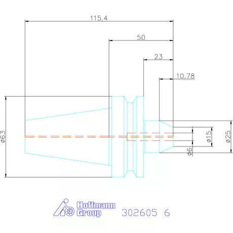 Eroglu Menesztőlapos befogó ADB alak hűtőcsatornával 6 mm