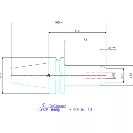 Garant Menesztőlapos befogó ADB alak hűtőcsatorna furattal 10 mm
