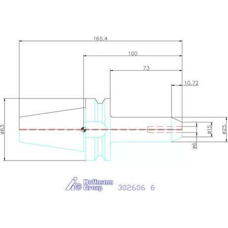 Garant Menesztőlapos befogó ADB alak hűtőcsatorna furattal 6 mm