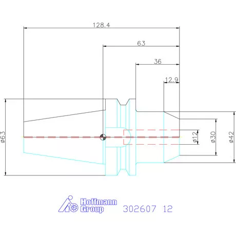 Holex Menesztőlapos befogó AD alak 12 mm