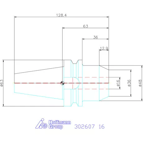 Holex Menesztőlapos befogó AD alak 16 mm
