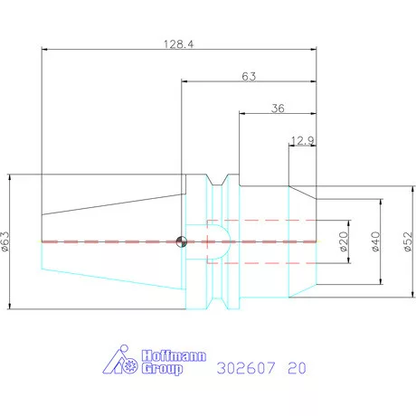Holex Menesztőlapos befogó AD alak 20 mm