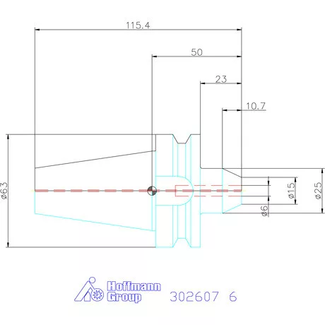 Holex Menesztőlapos befogó AD alak 6 mm
