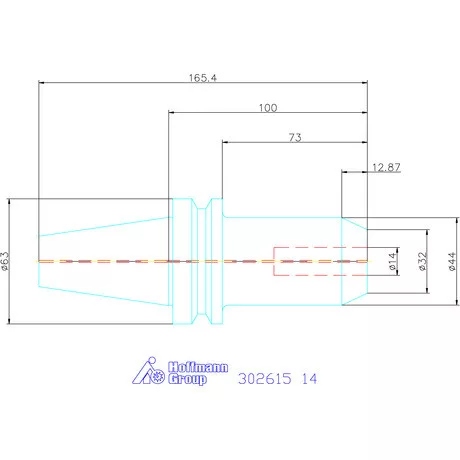 Eroglu Menesztőlapos befogó ADB alak hűtőcsatornával 14 mm