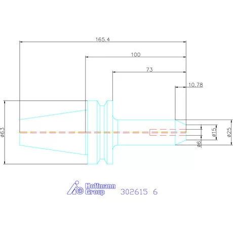 Eroglu Menesztőlapos befogó ADB alak hűtőcsatornával 6 mm