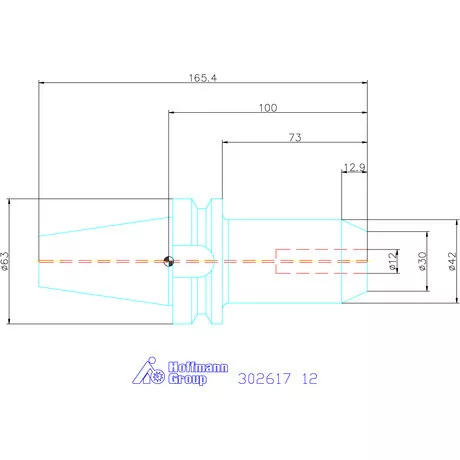 Holex Menesztőlapos befogó AD alak 12 mm