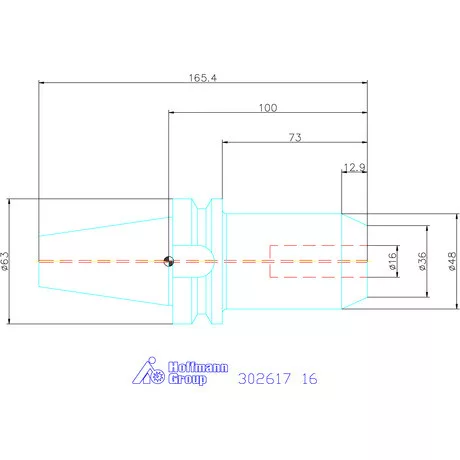 Holex Menesztőlapos befogó AD alak 16 mm