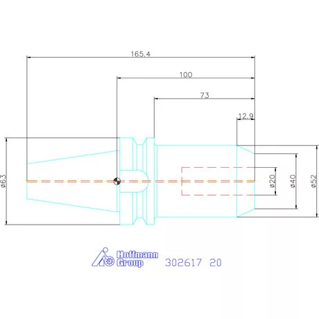 Holex Menesztőlapos befogó AD alak 20 mm
