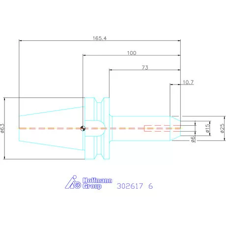 Holex Menesztőlapos befogó AD alak 6 mm