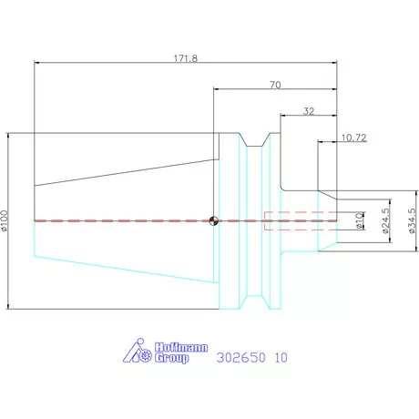Garant Menesztőlapos befogó ADB alak hűtőcsatorna furattal 10 mm