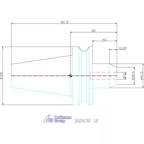 Garant Menesztőlapos befogó ADB alak hűtőcsatorna furattal 12 mm