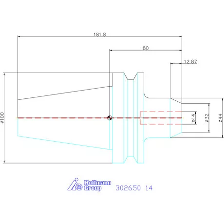 Garant Menesztőlapos befogó ADB alak hűtőcsatorna furattal 14 mm