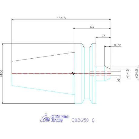 Garant Menesztőlapos befogó ADB alak hűtőcsatorna furattal 6 mm