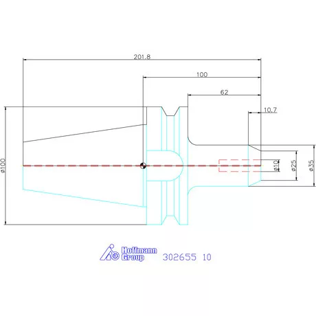 Garant Menesztőlapos befogó ADB alak hűtőcsatorna furattal 10 mm