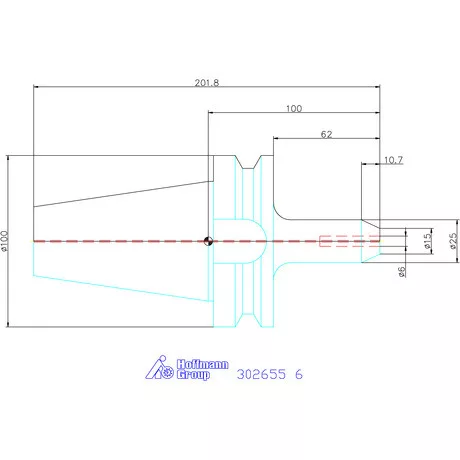 Garant Menesztőlapos befogó ADB alak hűtőcsatorna furattal 6 mm