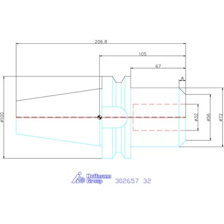 Holex Menesztőlapos befogó AD alak 32 mm