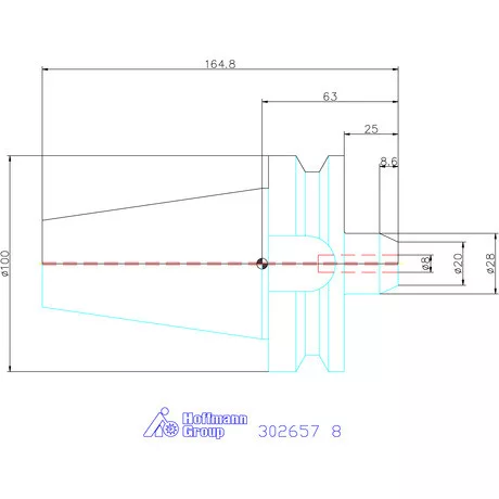Holex Menesztőlapos befogó AD alak 8 mm