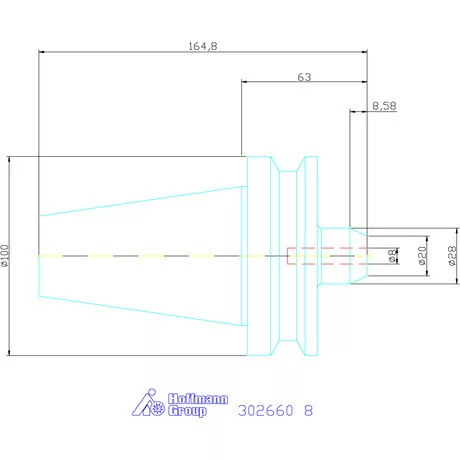 Eroglu Menesztőlapos befogó ADB alak 8 mm