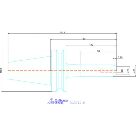 Eroglu Menesztőlapos befogó ADB alak 8 mm