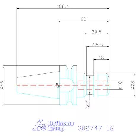 Holex ER szorítópatronos befogó AD alak 16