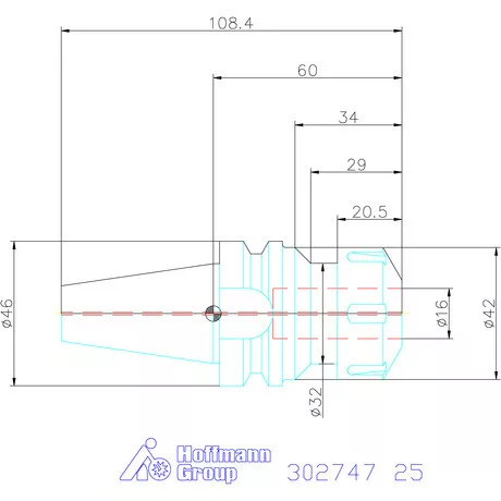 Holex ER szorítópatronos befogó AD alak 25