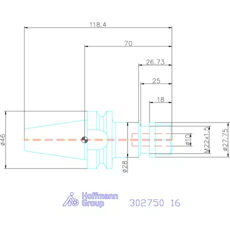 Eroglu ER szorítópatronos befogó AD alak 16