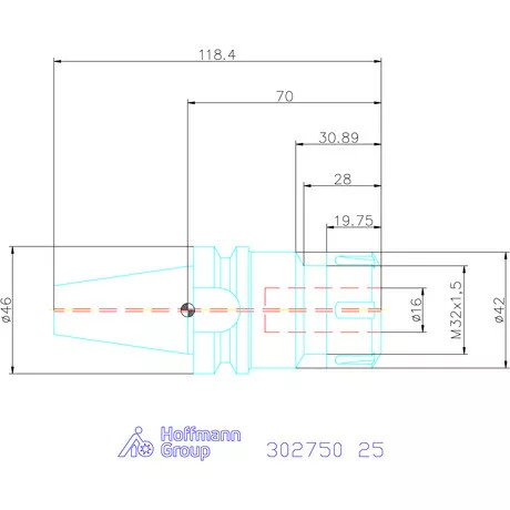 Eroglu ER szorítópatronos befogó AD alak 25
