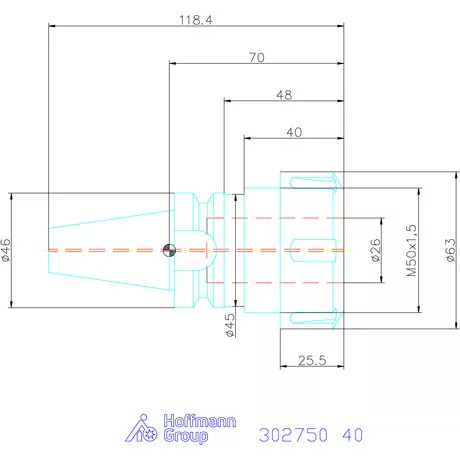 Eroglu ER szorítópatronos befogó AD alak 40
