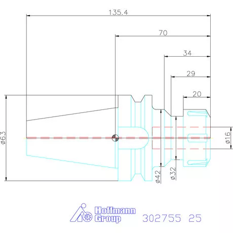 Garant ER szorítópatronos befogó ADB alak 25