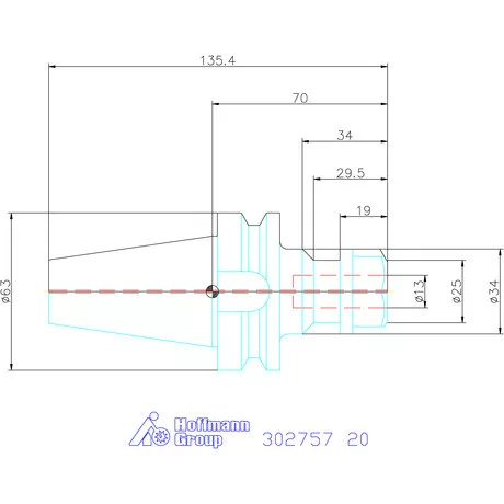Holex ER szorítópatronos befogó AD alak 20