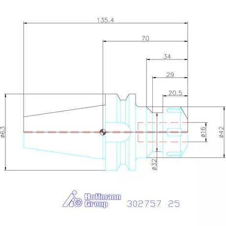 Holex ER szorítópatronos befogó AD alak 25